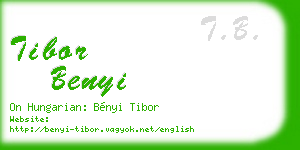 tibor benyi business card